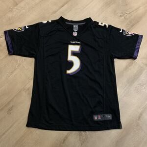 Nike NFL Baltimore Ravens Joe Flacco #5 Jersey Youth Boys XL (18/20) Black
